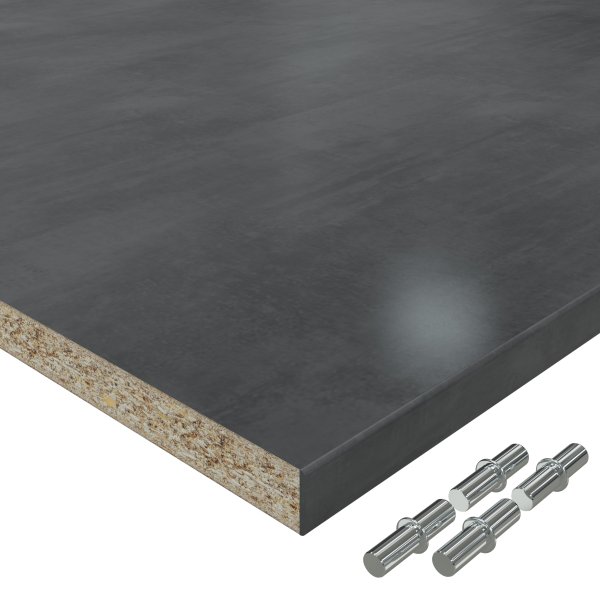 19 mm Einlegeboden Regalboden Dekor Beton Art Infinity mit ABS Kante max 1000 x 800