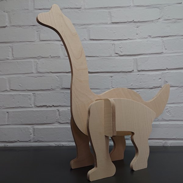 3D Holzbausatz Multiplex Birkenholz Konstruktions-Puzzle Modell Dino I