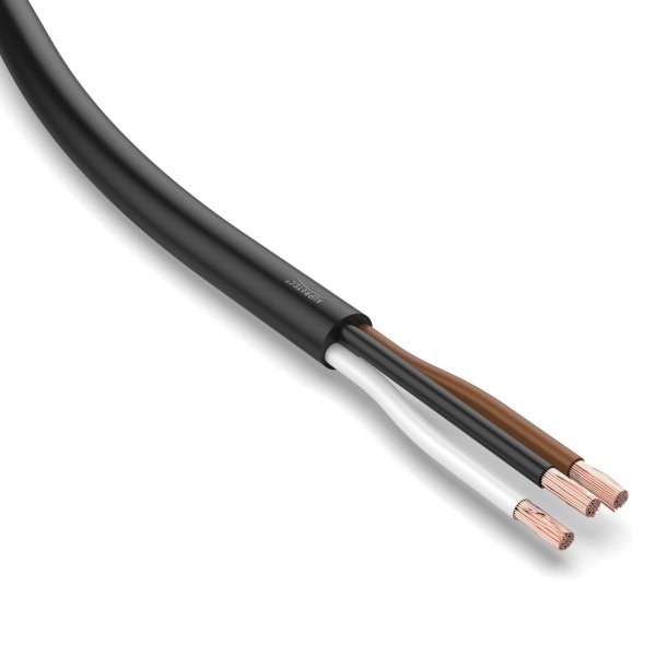 Przewód okrągły 3 x 1,5 mm² Kfz kabel 3 rdzeniowy, sprzedawane na metry