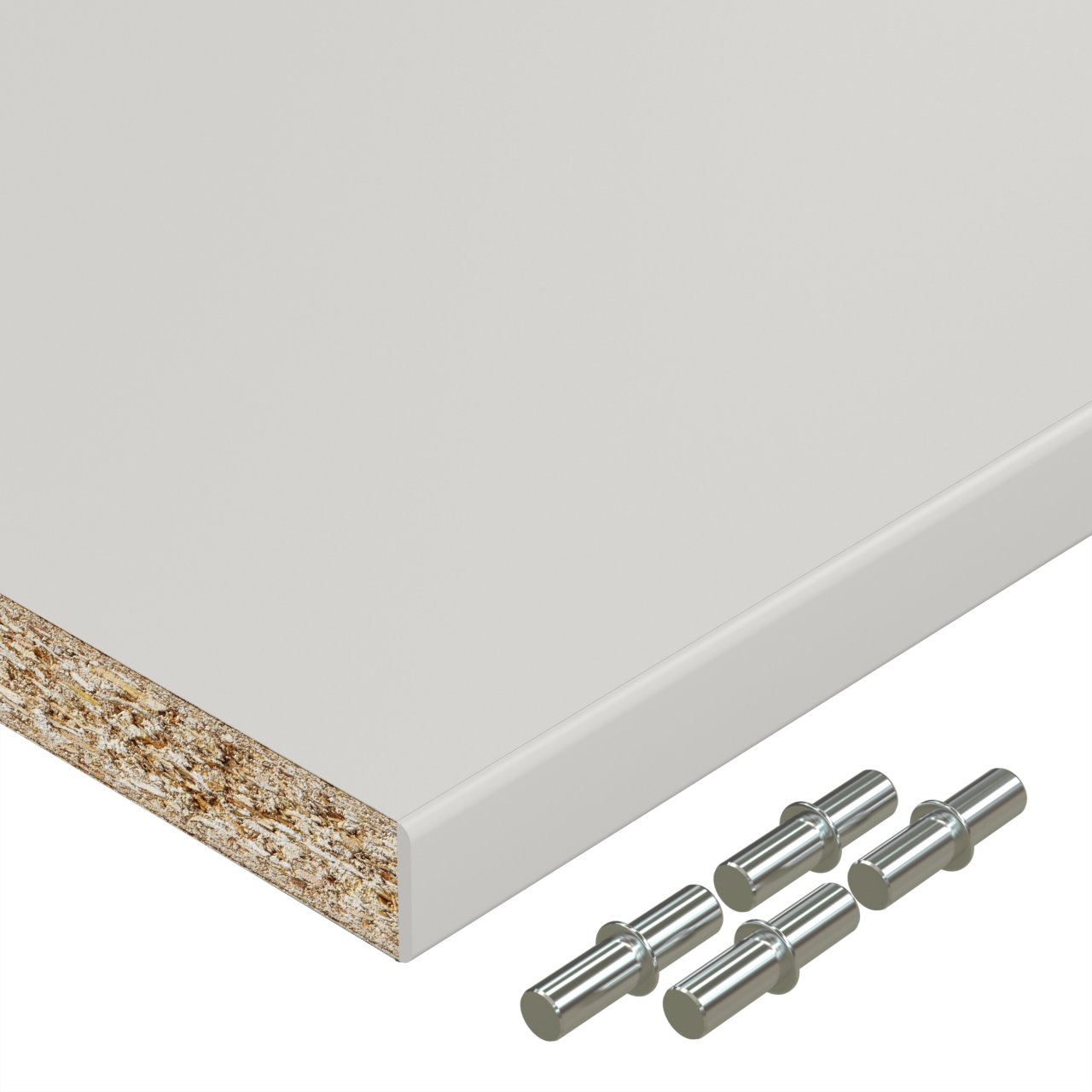 Einlegeboden grau bis 1000 x 800 mm Regalboden 19 mm melaminharzbeschichtet mit ABS Kante