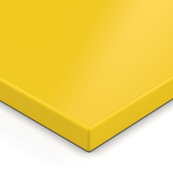 Dekor Spanplatte 19mm Tischplatte gelb melaminharzbeschichtet mit ABS Kante Umleimer