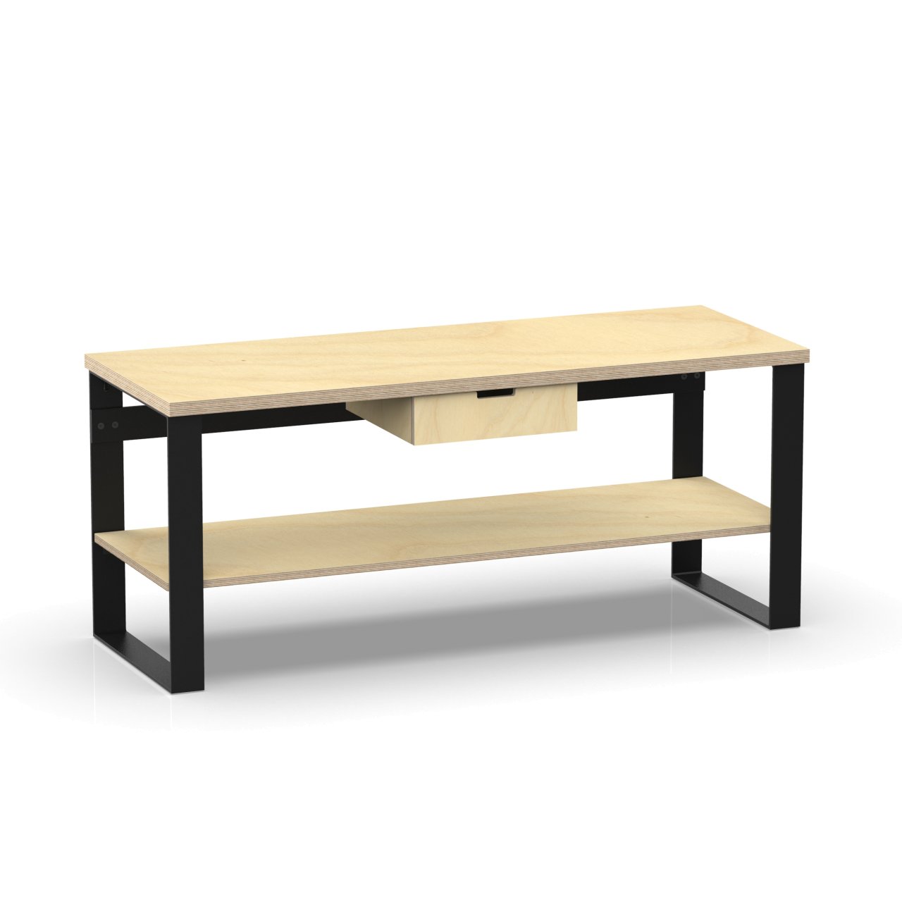 Profi Design Werkbank 1800 x 750 x 850 mm mit 40 mm Arbeitsplatte und Boden + 1 Schubkasten mitte