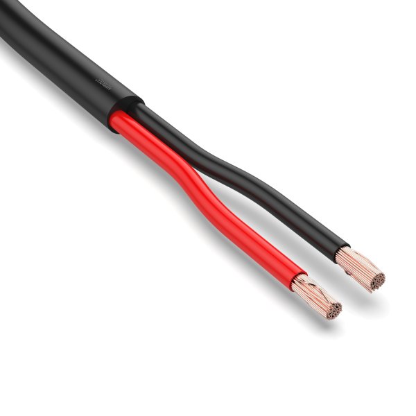 1m de câble rond 2x 4,0 mm² câble automobile tuyau 2 pôles/brins