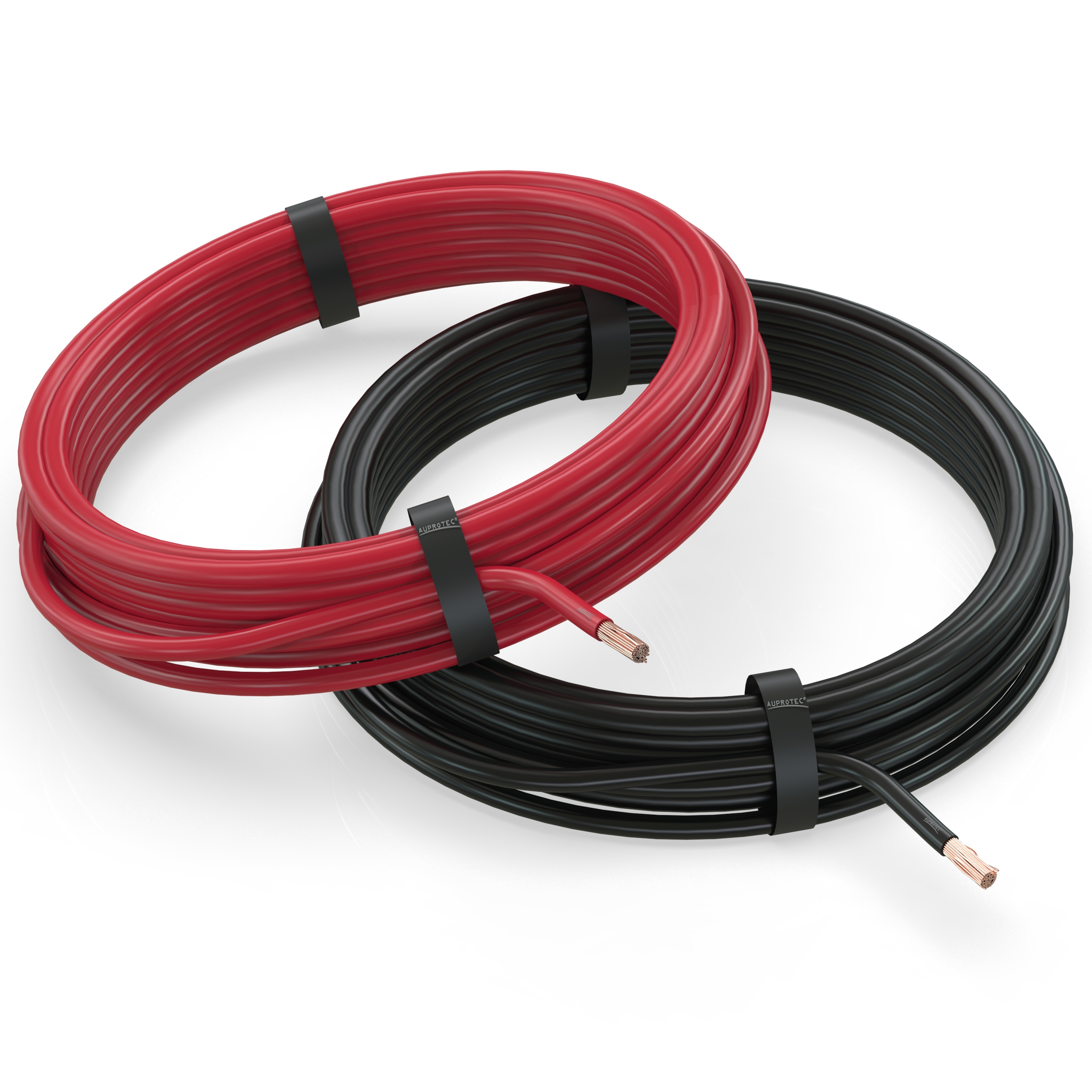AUPROTEC Câble unipolaire 4,0 mm² FLRY-B Fil Électrique en Anneau 5m Rouge-Blanc