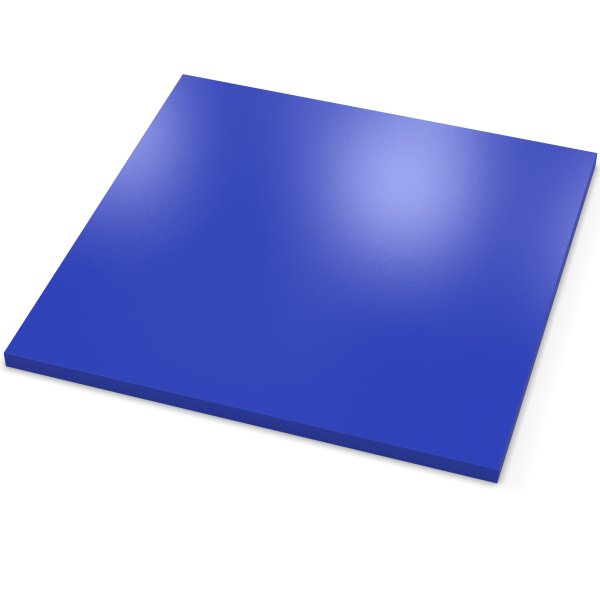 Płyta wiórowa dekoracyjna 19 mm, blat pokryty niebieską melaminą z obrzeżem ABS