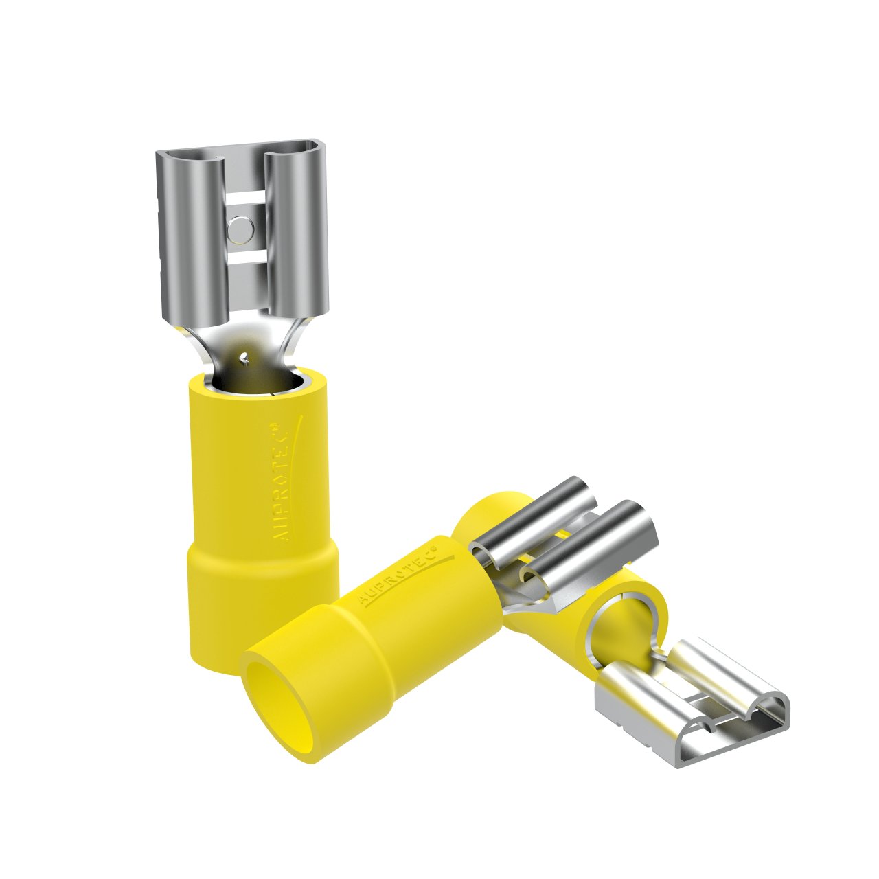 10 Flachsteckhülsen weiblich 4,0 - 6,0 mm² Teilisoliert FDD | Steckbreite: 6,3 mm