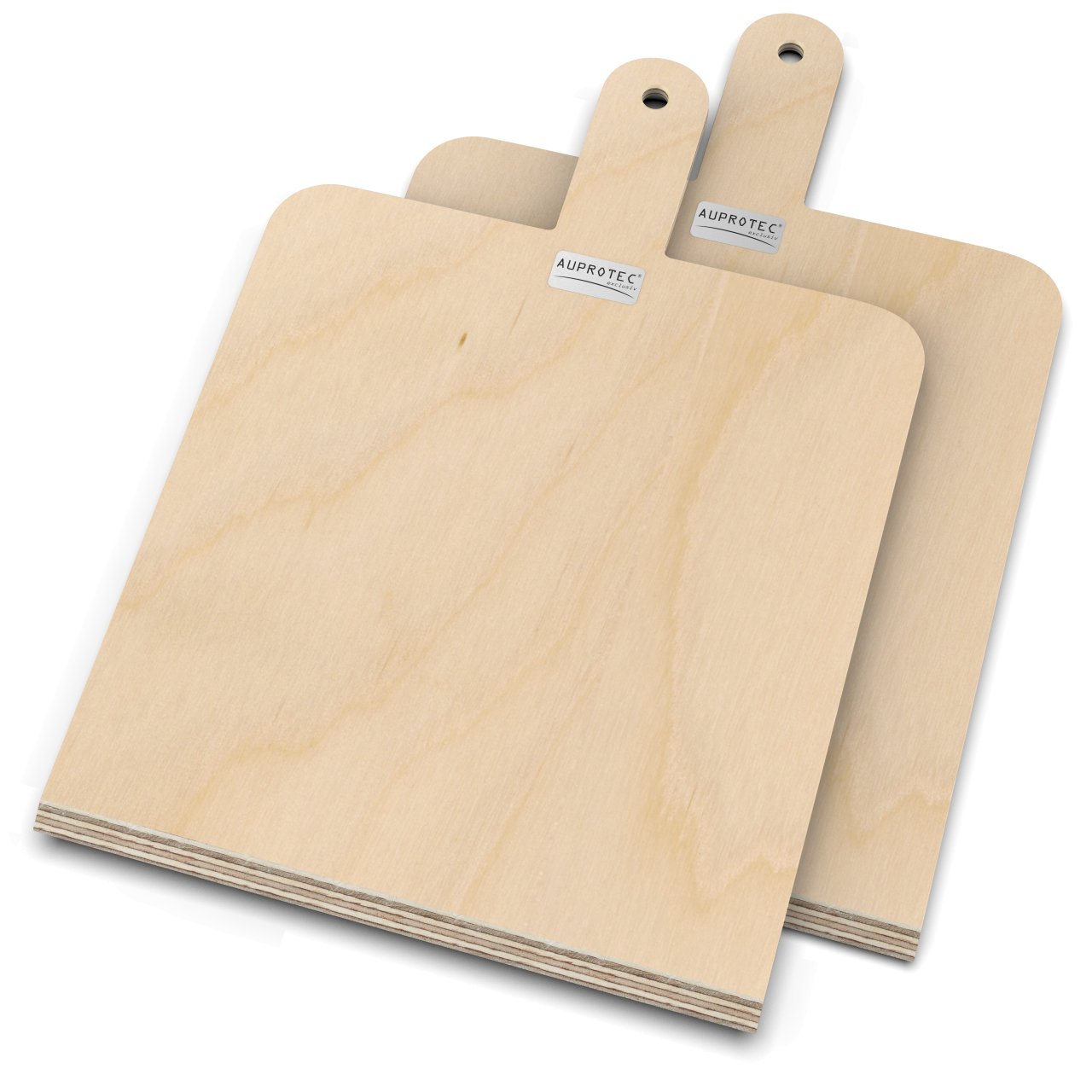 2 Pizzaschaufeln M (26 x 26 cm) Holz Pizzaschieber Pizzabretter Birke geschliffen Modell Danny