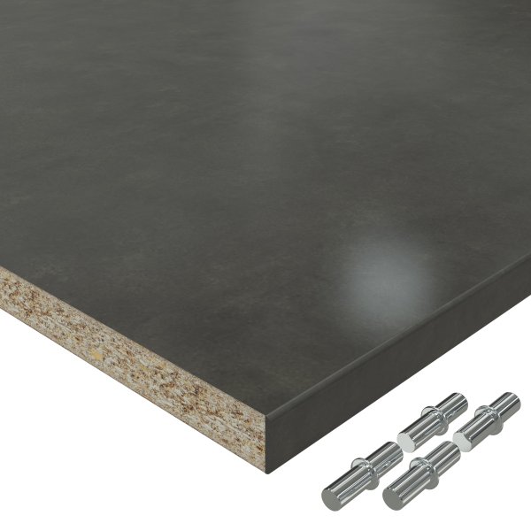 19 mm Einlegeboden Regalboden Dekor Beton Terragrau mit ABS Kante max 1000 x 800