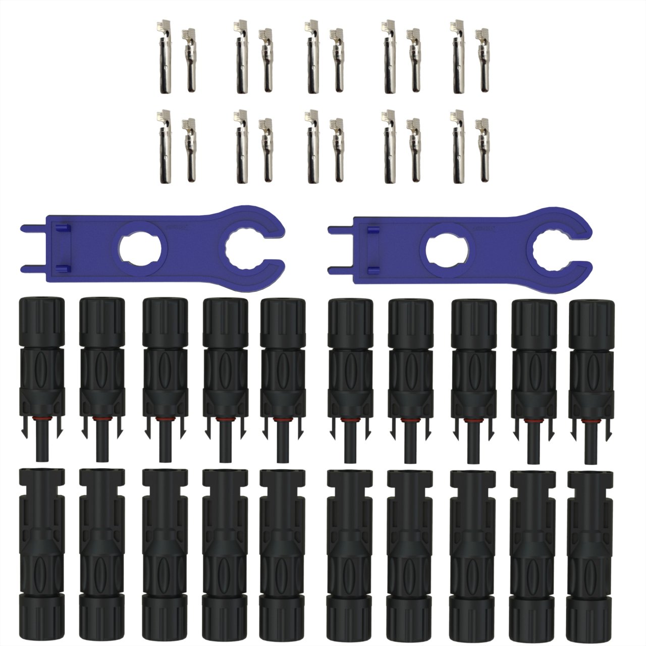 10 Paar Solarstecker PV Verbinder für 2,5-6mm² Solarkabel 1500V