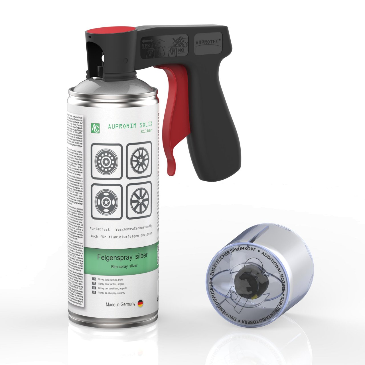 12 Dosen AUPRORIM SOLID Felgensilber 400ml mit Pistolengriff