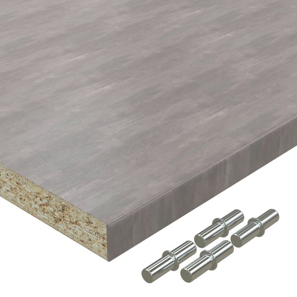 19 mm Einlegeboden Regalboden Dekor Beton Perlgrau beschichtet mit ABS Kante max 1000 x 800