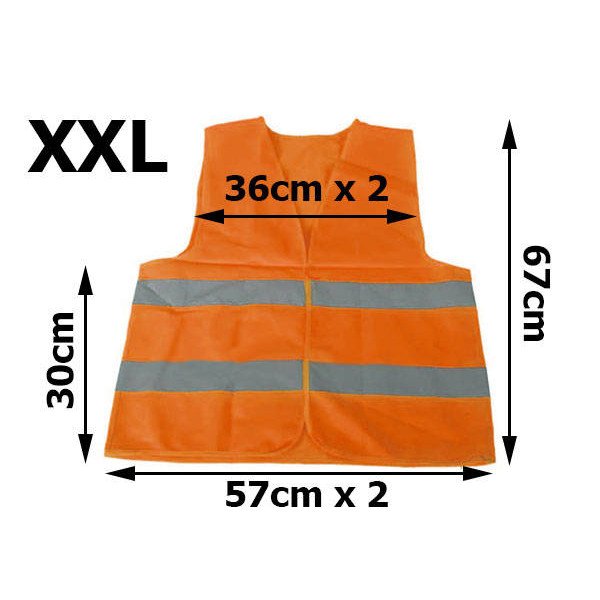 Warnweste Größe: XXL orange reflektierend DIN EN 471 unisex