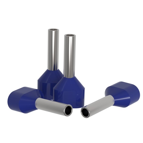 Twin Aderendhülsen 2,5 mm² isoliert blau | auprotec.com