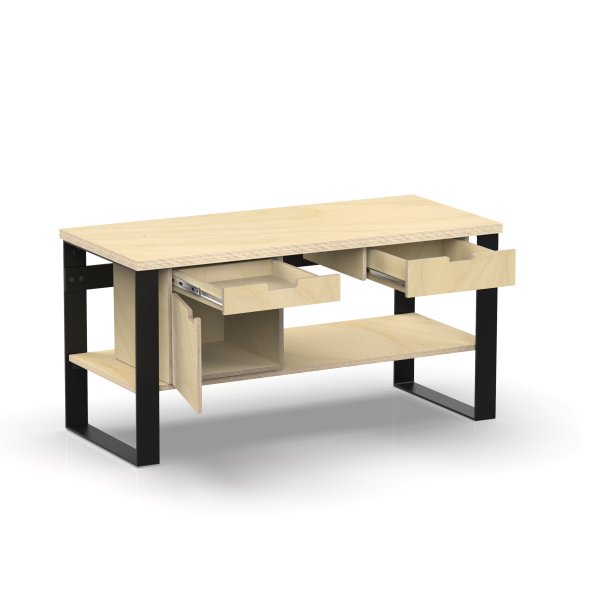 Profi Design Werkbank 1500 x 750 x 850 mm + 40mm Arbeitsplatte + Boden