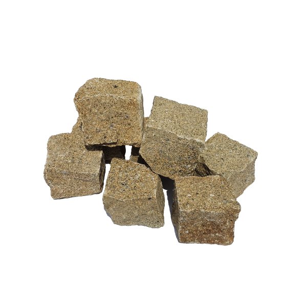 Granit Pflastersteine Naturstein 9/11 gelb 1 Tonne