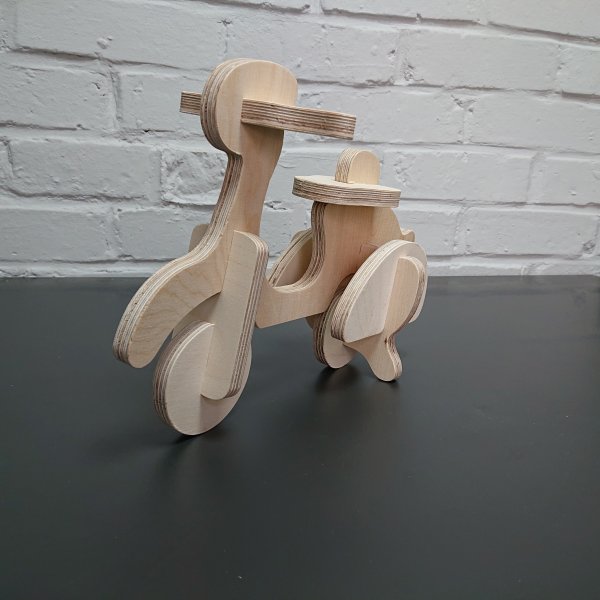 3D Holzbausatz Multiplex Birkenholz Konstruktions-Puzzle Modell Roller