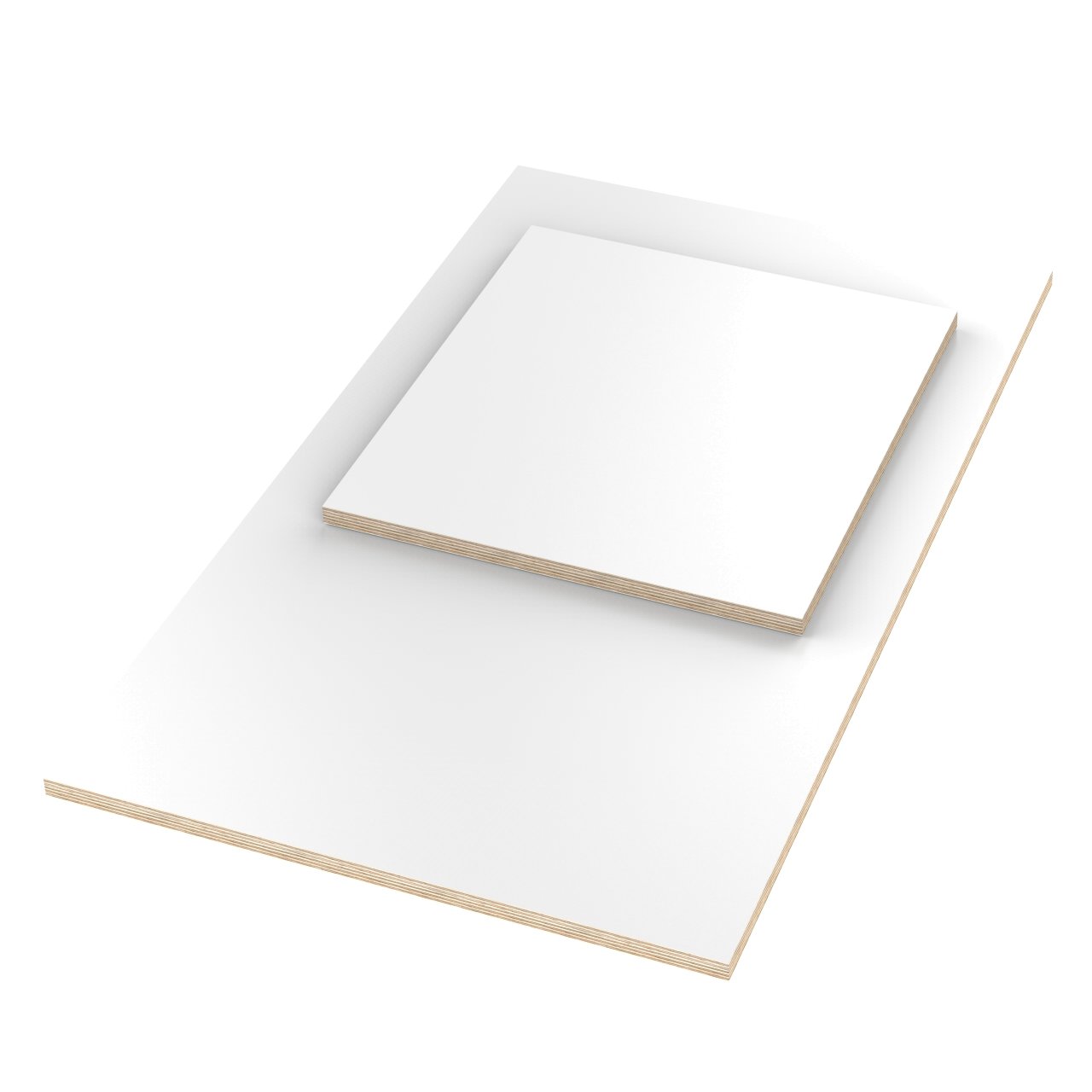 1200x400 mm Multiplexplatte Eckig weiß melaminbeschichtet Tischplatte Birke Holzplatte 18 mm