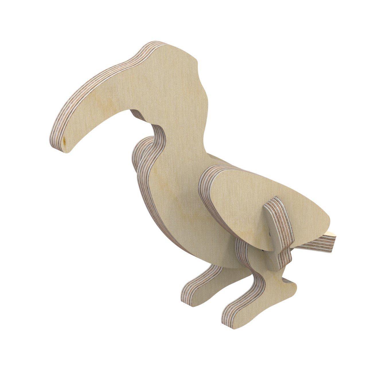 3D Holzbausatz Multiplex Birkenholz Konstruktions-Puzzle Modell Tukan