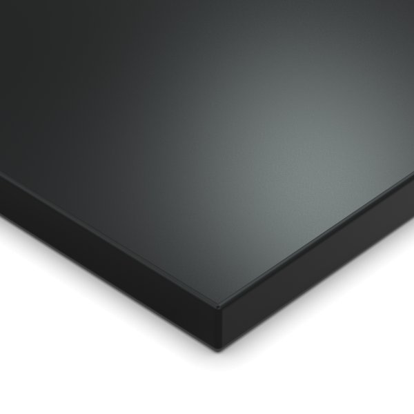 Dekor Spanplatte 19mm Tischplatte schwarz melaminharzbeschichtet mit ABS Kante Umleimer