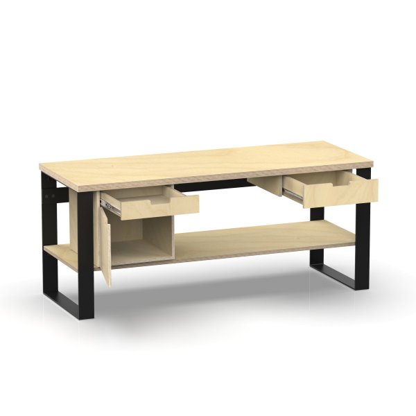 Profi Design Werkbank 2000 x 750 x 850 mm + 40mm Arbeitsplatte + Boden