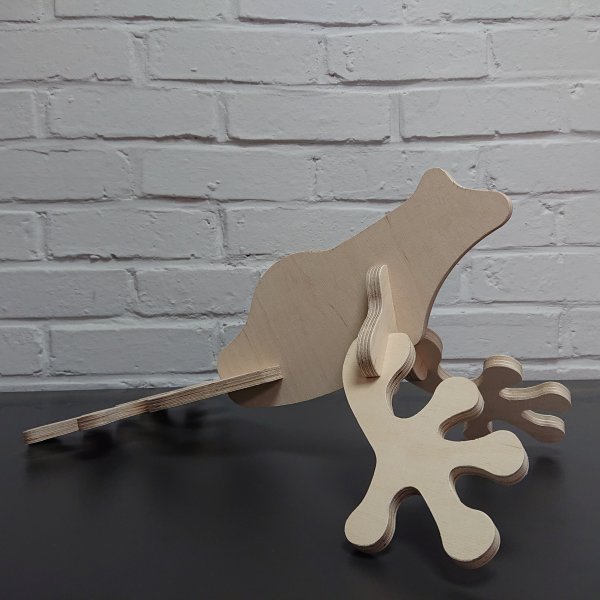 3D Holzbausatz Multiplex Birkenholz Konstruktions-Puzzle Modell Frosch