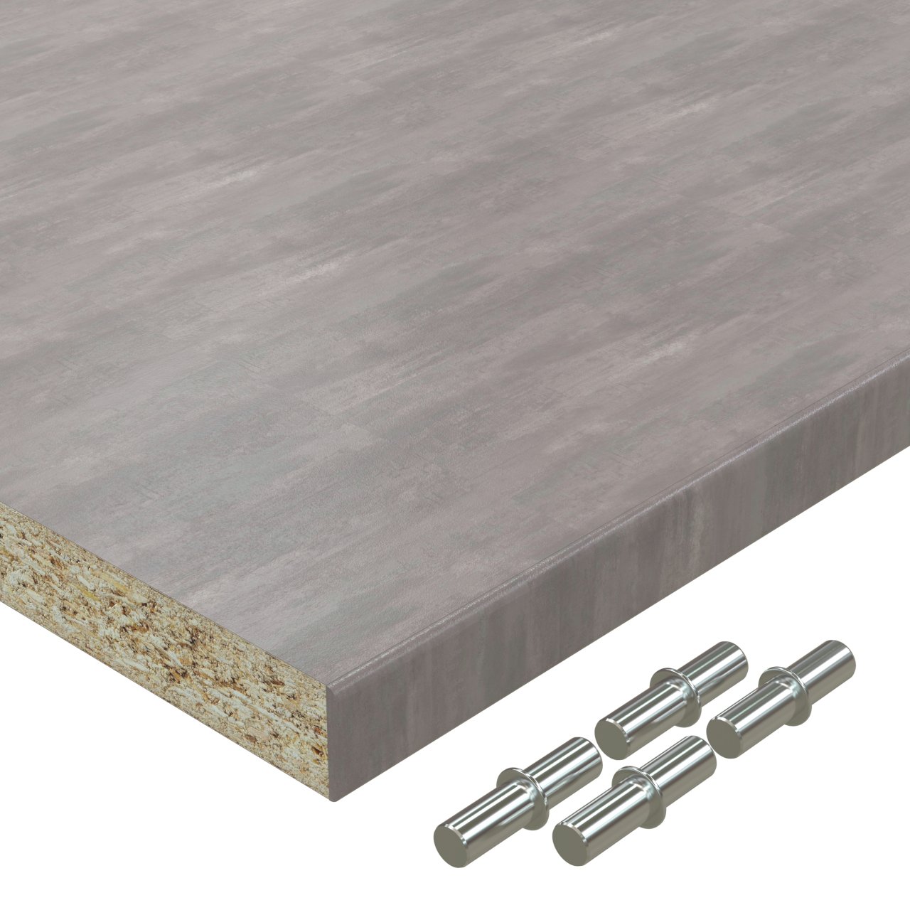 Einlegeboden Dekor Beton perlgrau bis 1000 x 800 mm Regalboden 19 mm mit ABS Kante beschichtet