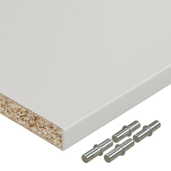 19 mm Einlegeboden Regalboden grau melaminharzbeschichtet mit ABS Kante max 1000 x 800