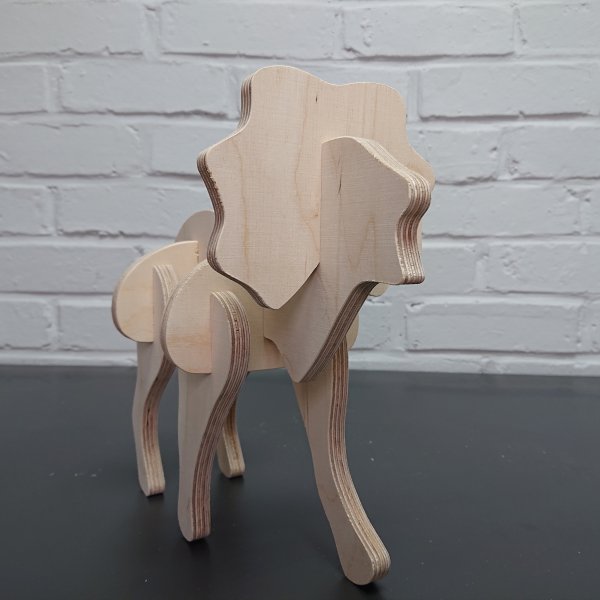 3D Holzbausatz Multiplex Birkenholz Konstruktions-Puzzle Modell Löwe