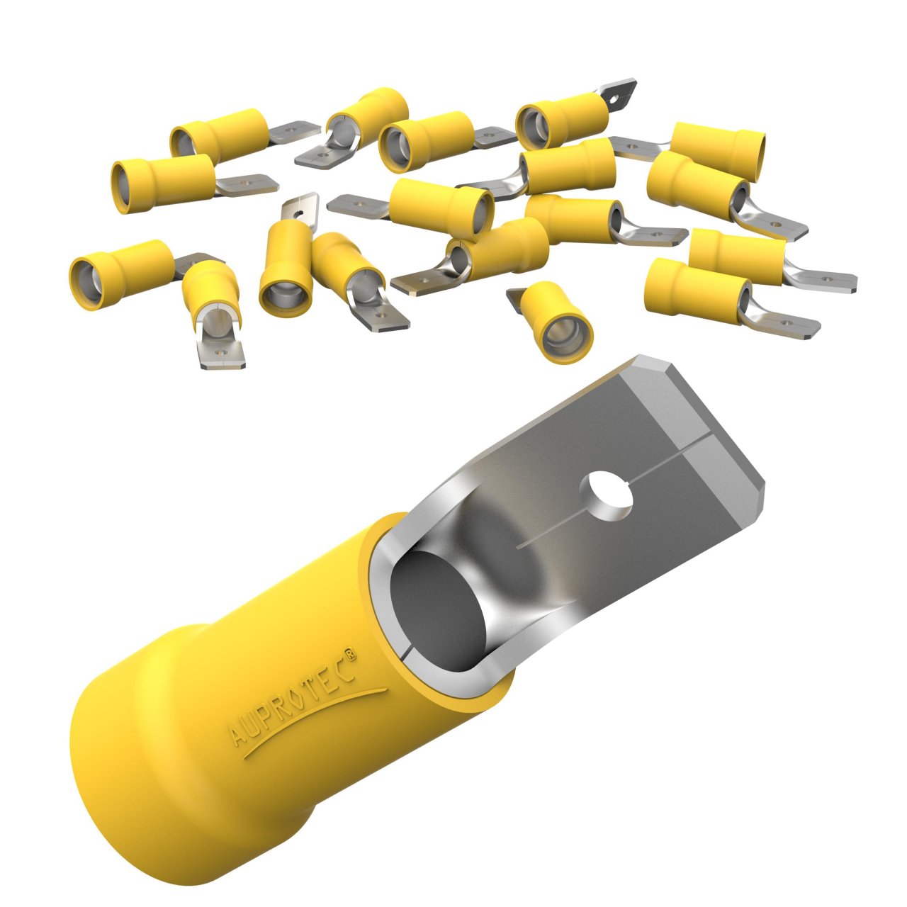 50 Flachstecker 4,0 - 6,0 mm² Teilisoliert MDD