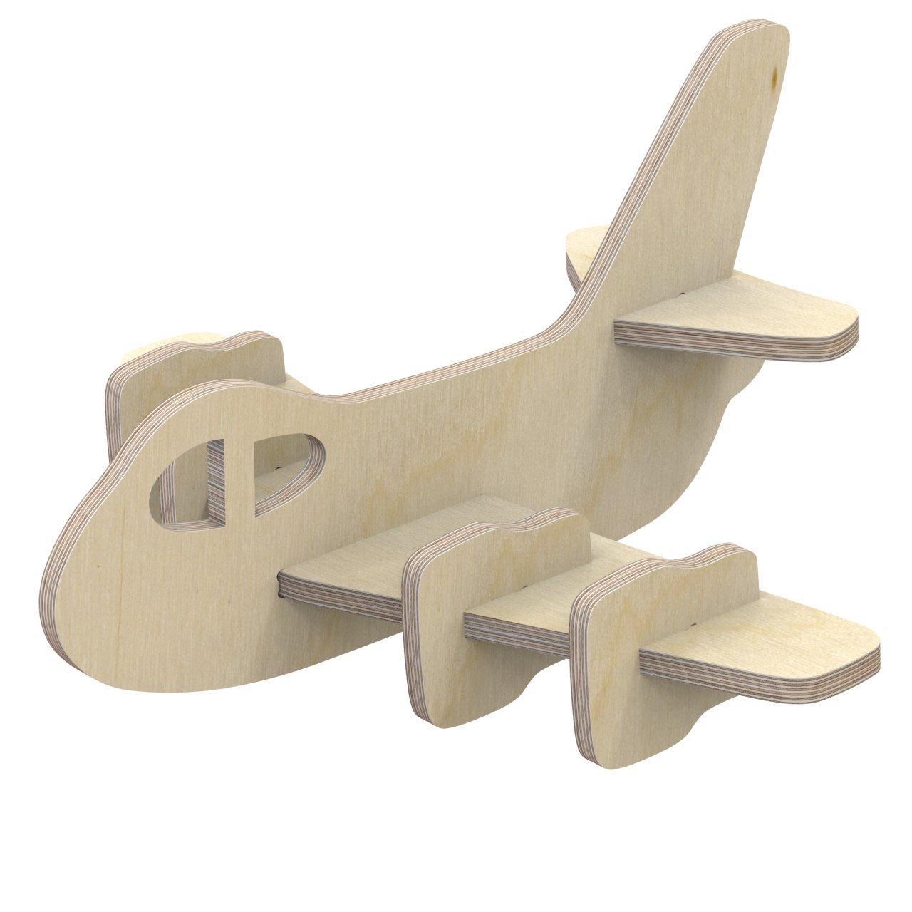3D Holzbausatz Multiplex Birkenholz Konstruktions-Puzzle Modell Flugzeug