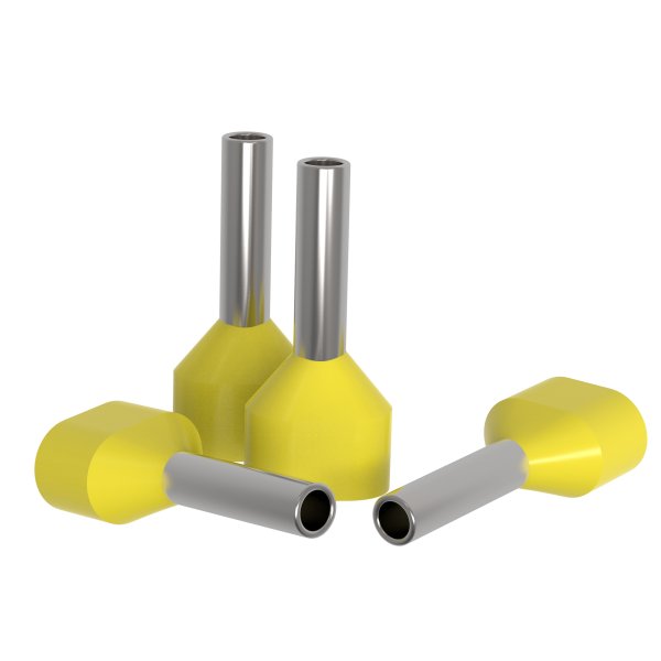 Twin Aderendhülsen 6 mm² isoliert gelb | auprotec.com