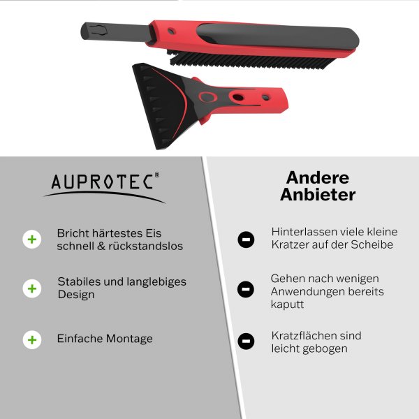 Auto Schneebesen mit Eiskratzer 2in1 abnehmbarer Scheibenkratzer aus robustem ABS