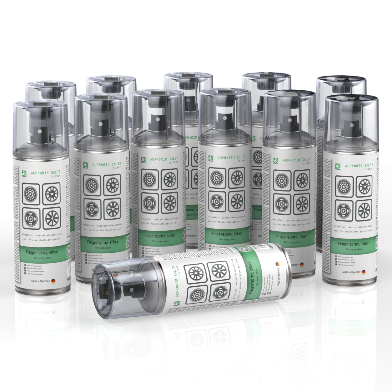 12 Dosen AUPRORIM SOLID Felgensilber 400ml