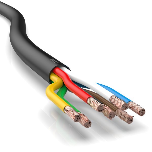 Kabel przyczepy 7 x 1,0 mm² przewód okrągły 7 rdzeni, sprzedawane na metry
