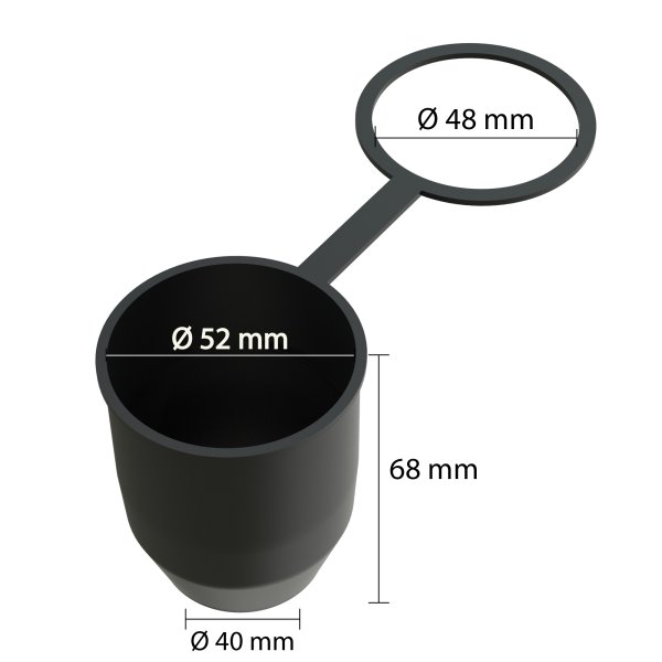 Capuchon de boule d'attelage noir universel 50mm barre d'attelage