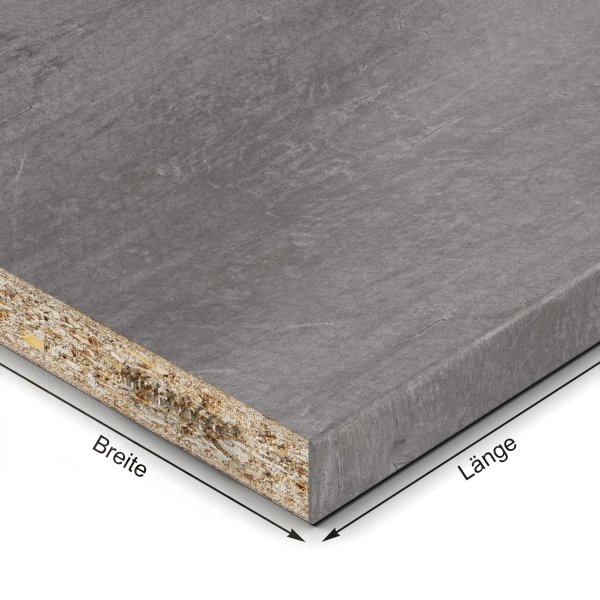 19 mm Einlegeboden Regalboden Dekor Atlantic Stone Graphite mit ABS Kante max 1000 x 800