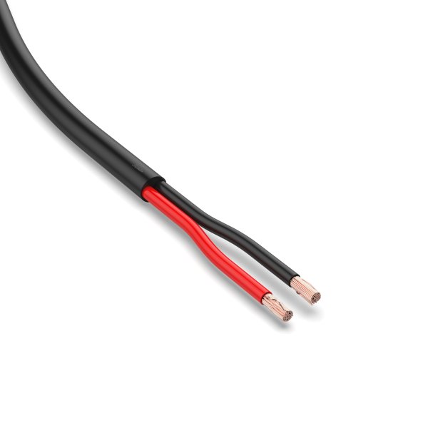 Câble rond 2 x 1,0 mm² pour application automobile 2 fils / câble noir-rouge