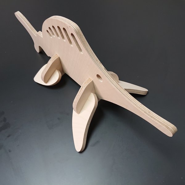 3D Holzbausatz Multiplex Birkenholz Konstruktions-Puzzle Modell Fisch