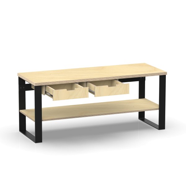 Profi Design Werkbank 2000 x 750 x 850 mm + 40mm Arbeitsplatte + Boden